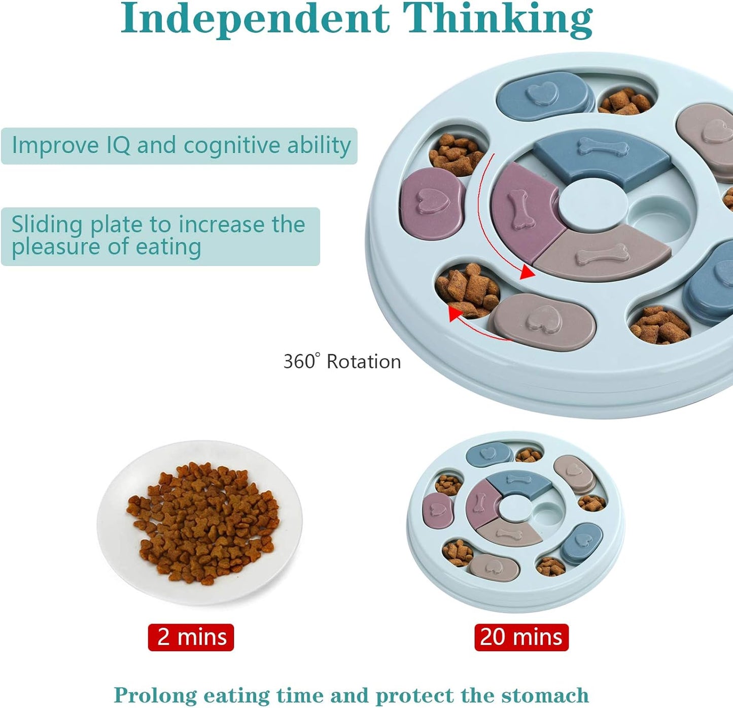 Slow Feeder Puzzle Bowl